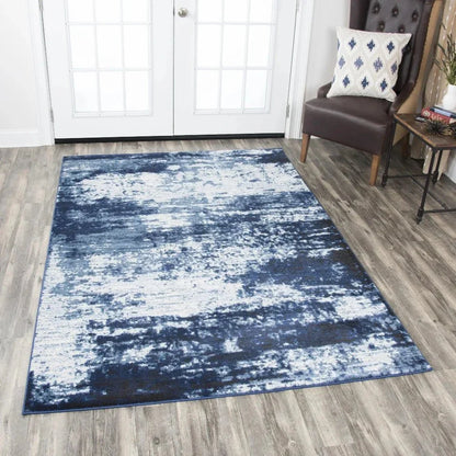 Dain Abstract Blue Kitchen Hallway Runner Rug - LOOMLAN - LOOMLAN - Area Rugs