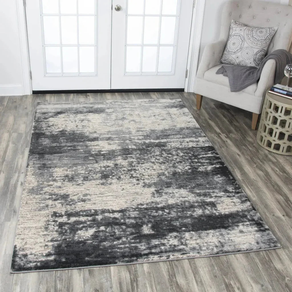 Dakh Abstract Brown Kitchen Hallway Runner Rug - LOOMLAN - LOOMLAN - Area Rugs