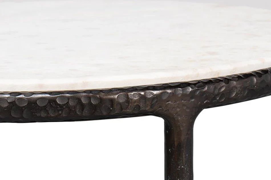 Dakor Iron Framed Black Side Table - LOOMLAN - Sarreid - Side Tables