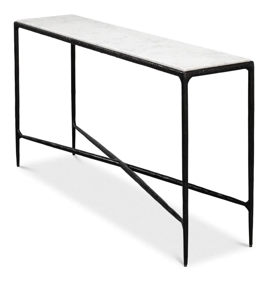 Dakor Marble Top Rectangular Console Table - LOOMLAN - Sarreid - Console Tables
