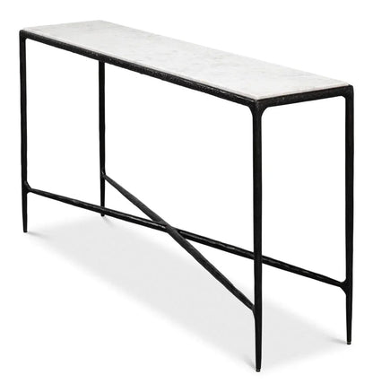 Dakor Marble Top Rectangular Console Table - LOOMLAN - Sarreid - Console Tables