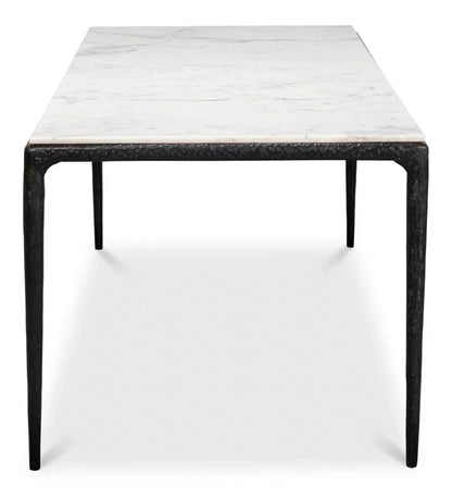 Dakor Marble Top Rectangular Dining Table-Dining Tables-Sarreid-LOOMLAN