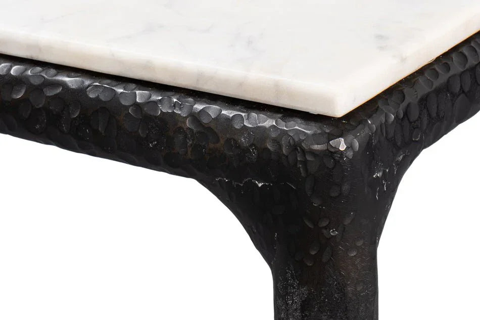 Dakor Marble Top Rectangular Dining Table-Dining Tables-Sarreid-LOOMLAN