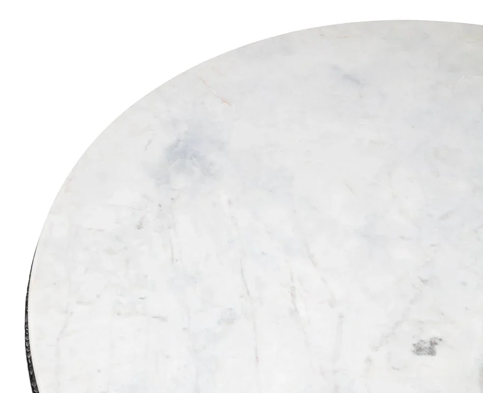 Dakor Marble Top Round Breakfast Table-Dining Tables-Sarreid-LOOMLAN