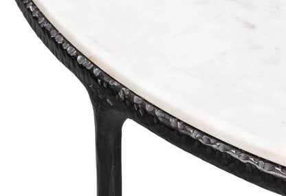 Dakor Marble Top Round Breakfast Table-Dining Tables-Sarreid-LOOMLAN