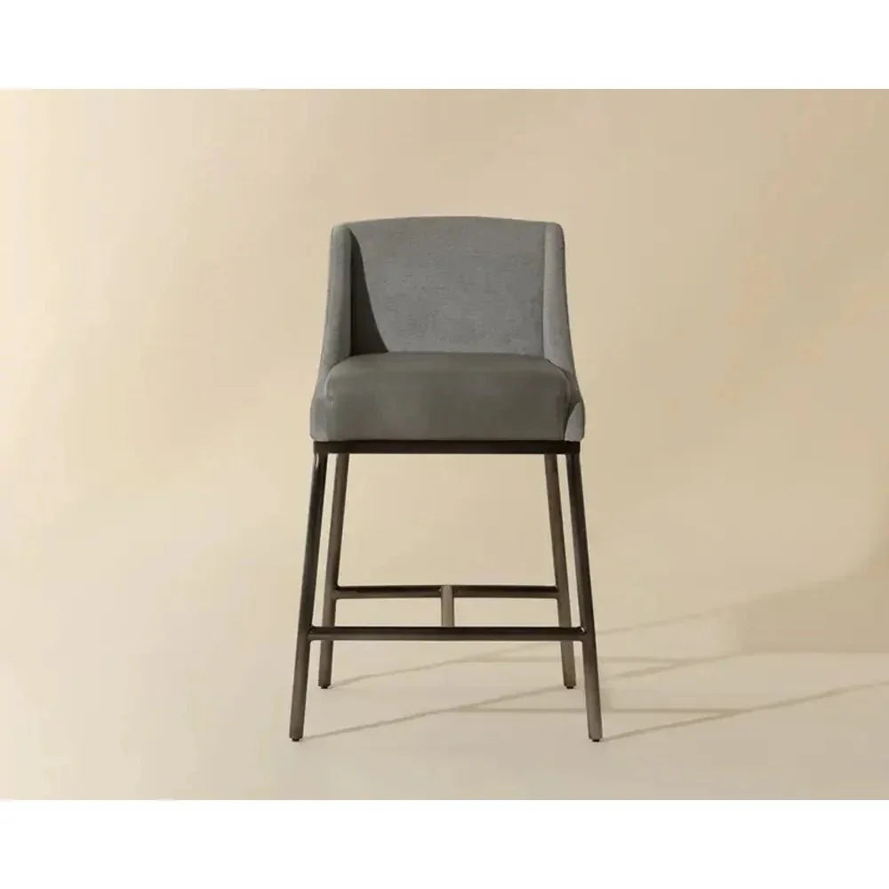 Dalary Leather Counter Stool - LOOMLAN - SUNPAN - Counter Stools