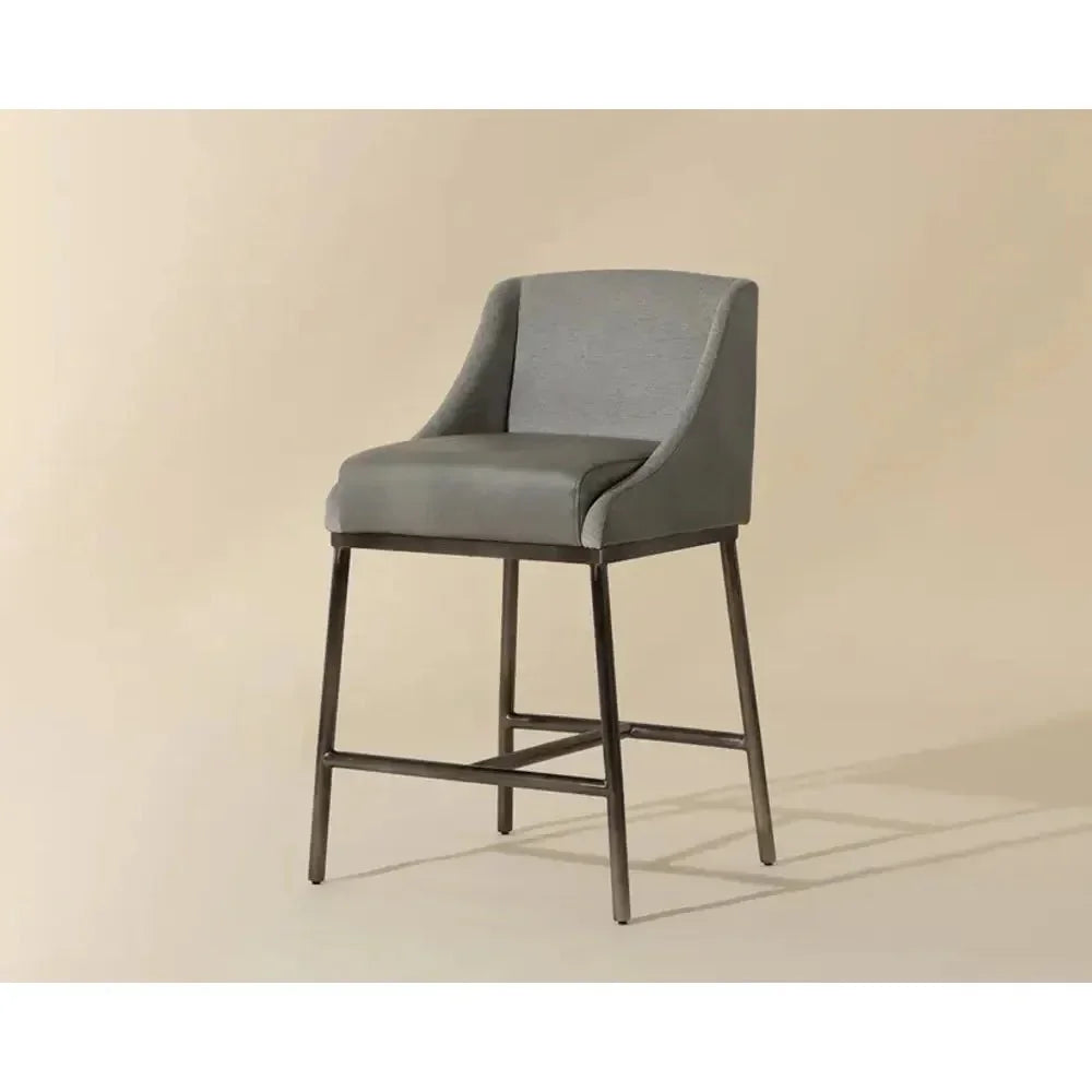 Dalary Leather Counter Stool - LOOMLAN - SUNPAN - Counter Stools