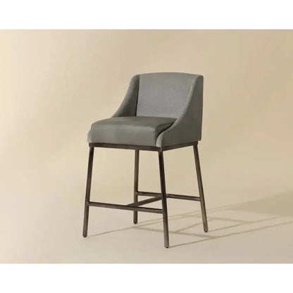 Dalary Leather Counter Stool - LOOMLAN - SUNPAN - Counter Stools