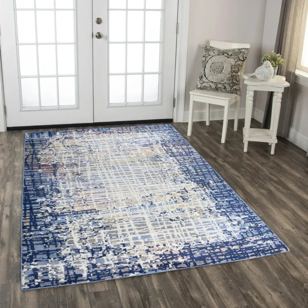 Dali Abstract Blue Kitchen Hallway Runner Rug - LOOMLAN - LOOMLAN - Area Rugs