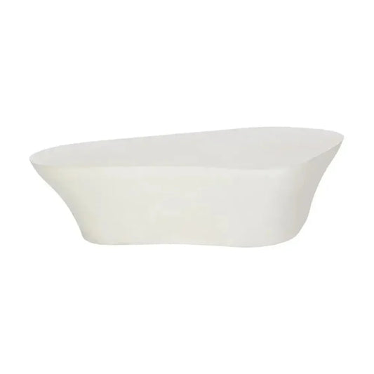 Dali White Outdoor Geometric Coffee Table-Outdoor Coffee Tables-SUNPAN-LOOMLAN