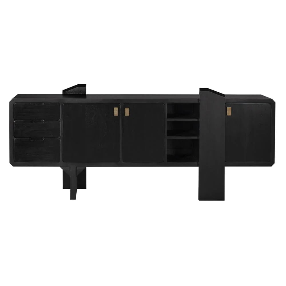 Dallas Wooden Black Sideboard - LOOMLAN - Noir - Sideboards