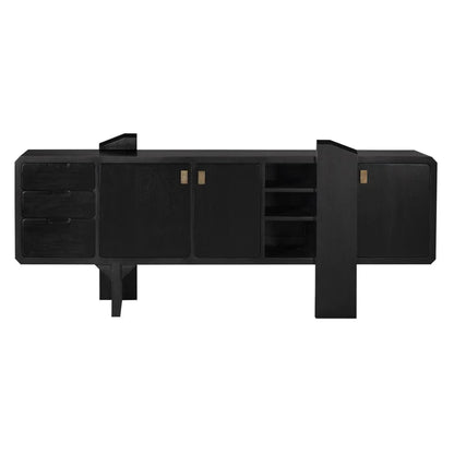 Dallas Wooden Black Sideboard - LOOMLAN - Noir - Sideboards