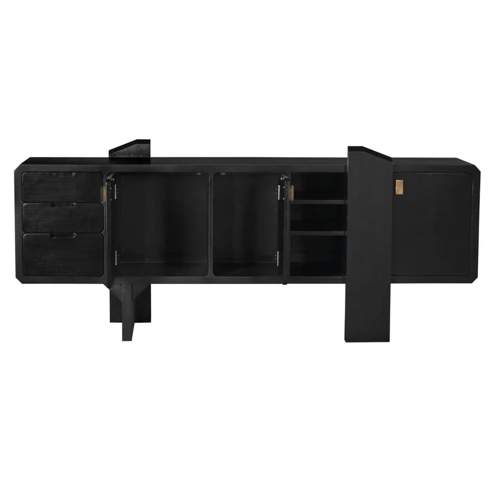 Dallas Wooden Black Sideboard - LOOMLAN - Noir - Sideboards