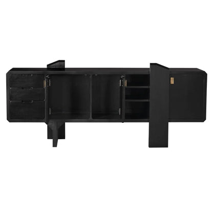 Dallas Wooden Black Sideboard - LOOMLAN - Noir - Sideboards