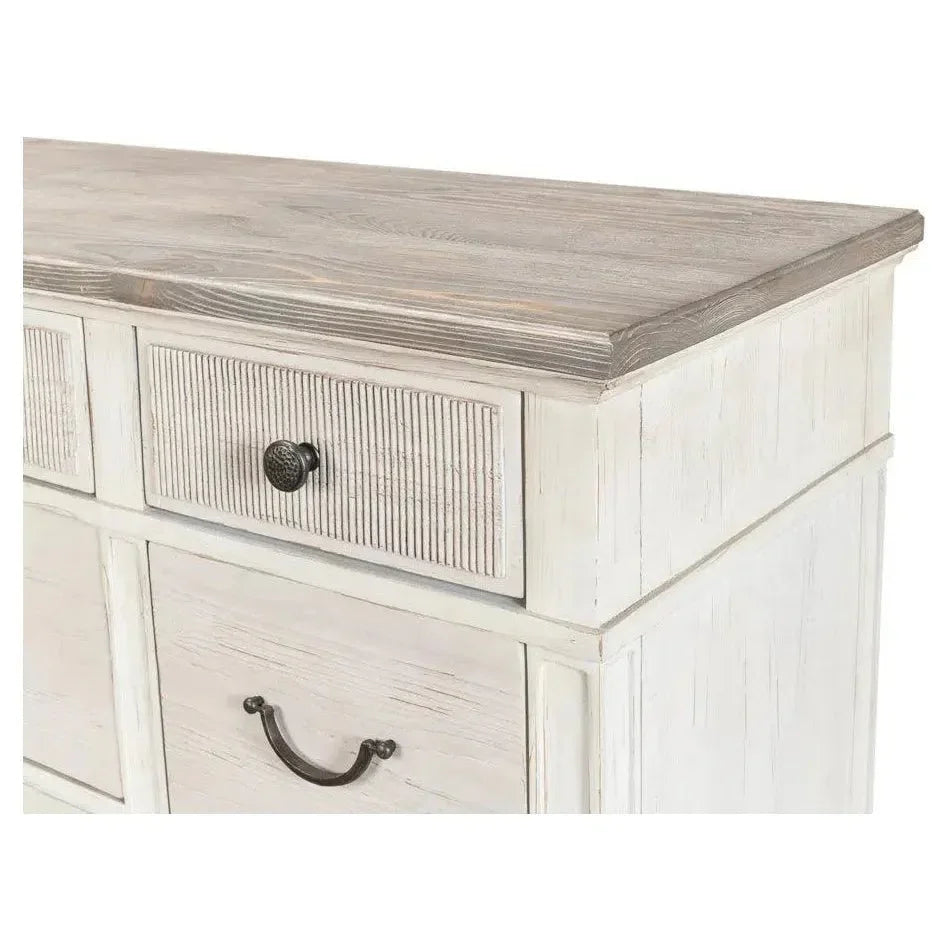 Dalmar Bungalow Two Tone White Dresser - LOOMLAN - Sarreid - Dressers