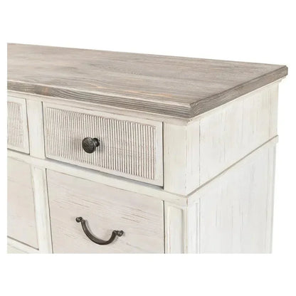Dalmar Bungalow Two Tone White Dresser - LOOMLAN - Sarreid - Dressers