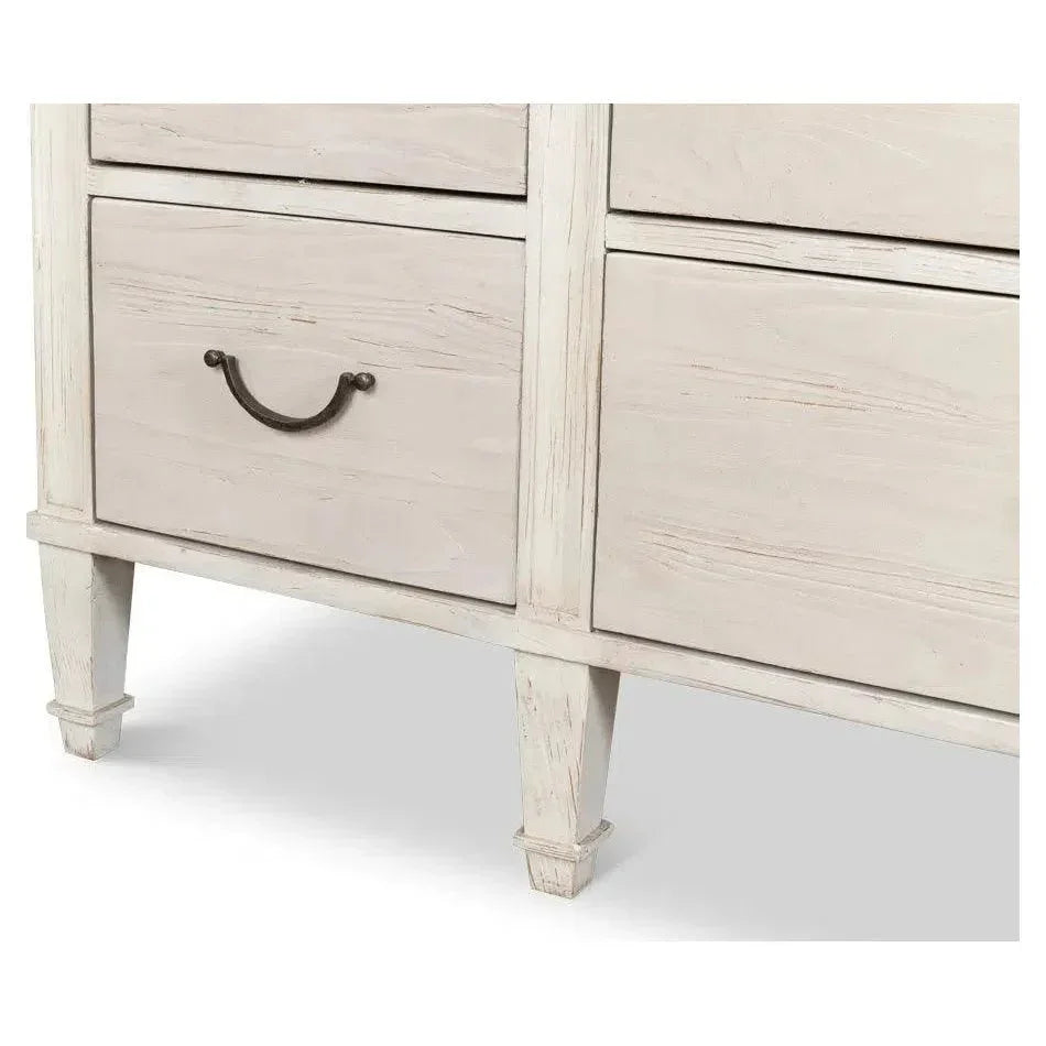 Dalmar Bungalow Two Tone White Dresser - LOOMLAN - Sarreid - Dressers