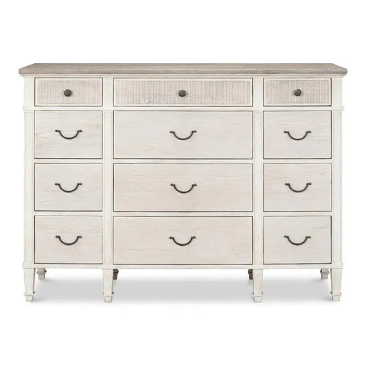 Dalmar Bungalow Two Tone White Dresser - LOOMLAN - Sarreid - Dressers