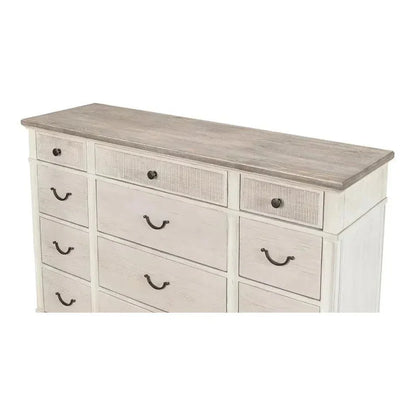 Dalmar Bungalow Two Tone White Dresser - LOOMLAN - Sarreid - Dressers
