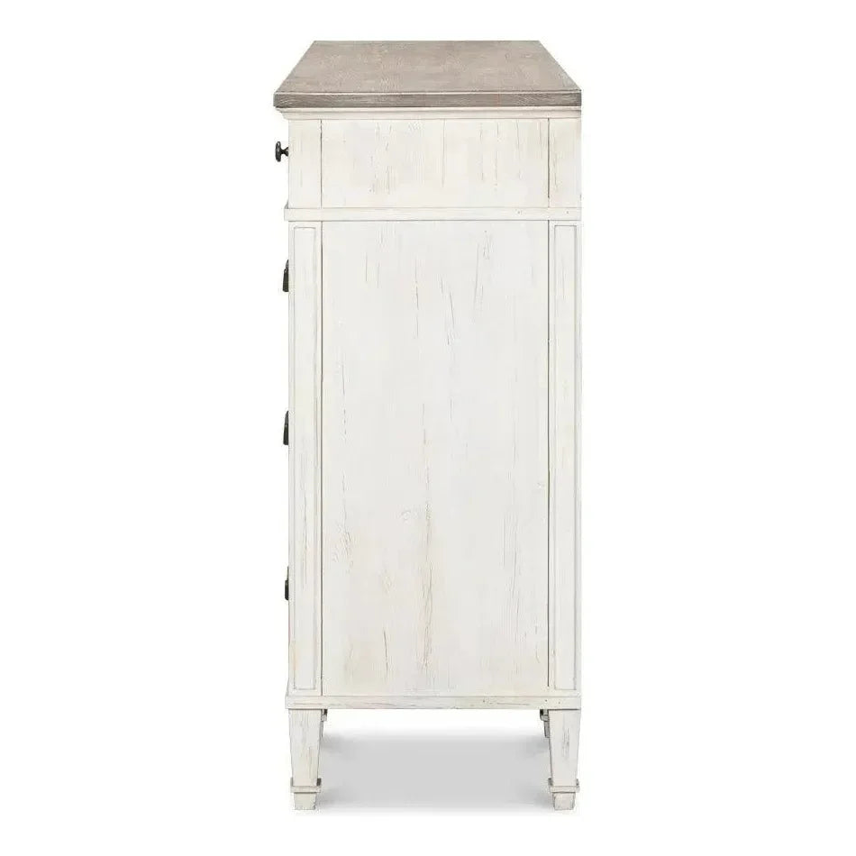 Dalmar Bungalow Two Tone White Dresser - LOOMLAN - Sarreid - Dressers