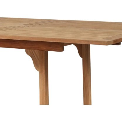 Dalton Rectangular Extandable Outdoor Dining Table-Outdoor Dining Tables-HiTeak-LOOMLAN