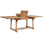 Dalton Rectangular Extandable Outdoor Dining Table-Outdoor Dining Tables-HiTeak-LOOMLAN