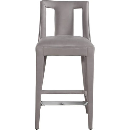 Dalton Leather Luxurious Design Barstool - LOOMLAN - Olivia + Quinn - Bar Stools