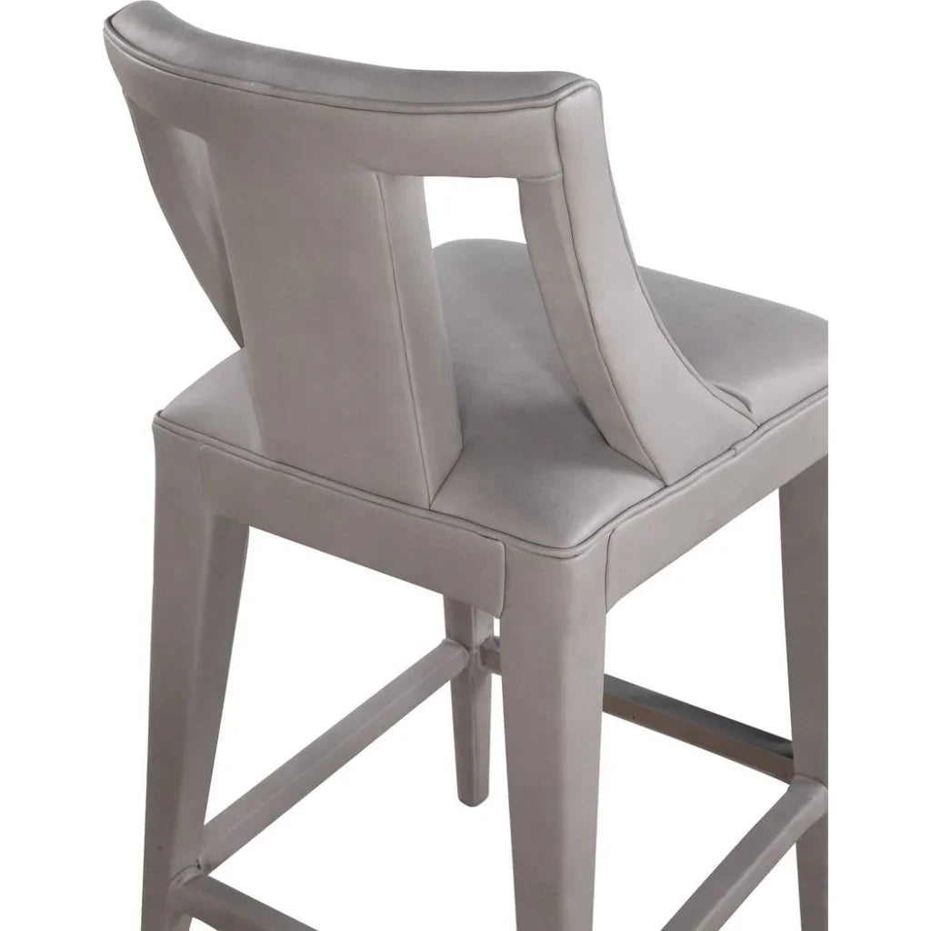 Dalton Leather Luxurious Design Barstool - LOOMLAN - Olivia + Quinn - Bar Stools