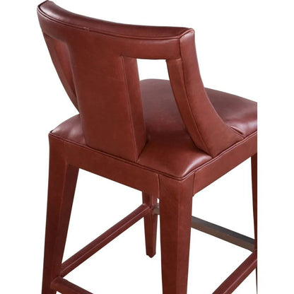 Dalton Leather Luxurious Design Barstool - LOOMLAN - Olivia + Quinn - Bar Stools