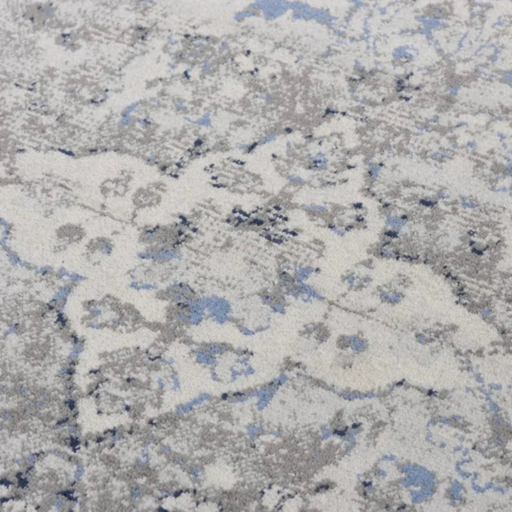 Damm Medallion Gray Kitchen Hallway Runner Rug - LOOMLAN - LOOMLAN - Area Rugs