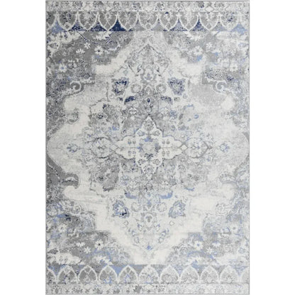 Damm Medallion Gray Kitchen Hallway Runner Rug - LOOMLAN - LOOMLAN - Area Rugs
