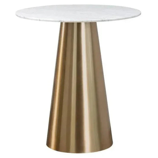 Damon Marble Top Steel Round Bar Table - LOOMLAN - SUNPAN - Bar Tables