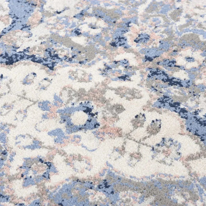 Damp Medallion Blue Kitchen Hallway Runner Rug - LOOMLAN - LOOMLAN - Area Rugs