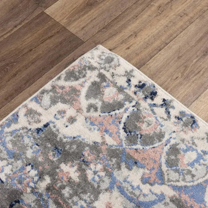 Damp Medallion Blue Kitchen Hallway Runner Rug - LOOMLAN - LOOMLAN - Area Rugs