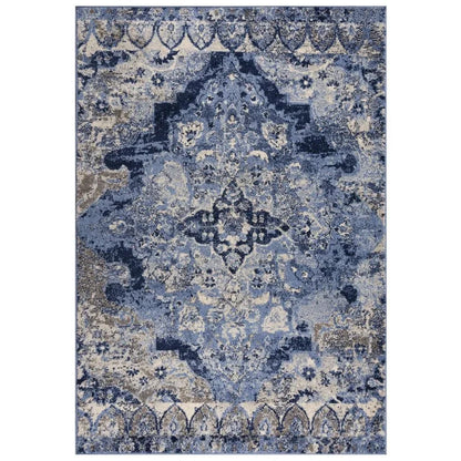 Dana Medallion Blue Kitchen Hallway Runner Rug - LOOMLAN - LOOMLAN - Area Rugs