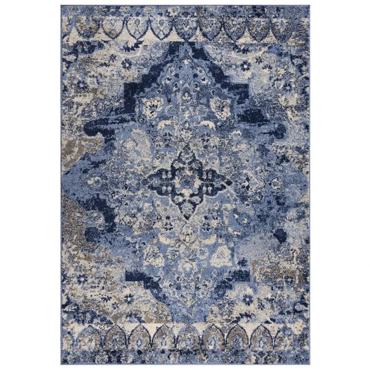 Dana Medallion Blue Kitchen Hallway Runner Rug - LOOMLAN - LOOMLAN - Area Rugs