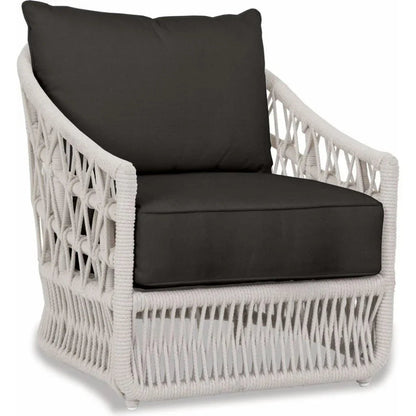 Dana Rope Outdoor Club Chair-Outdoor Accent Chairs-Sunset West-Spectrum Carbon-LOOMLAN