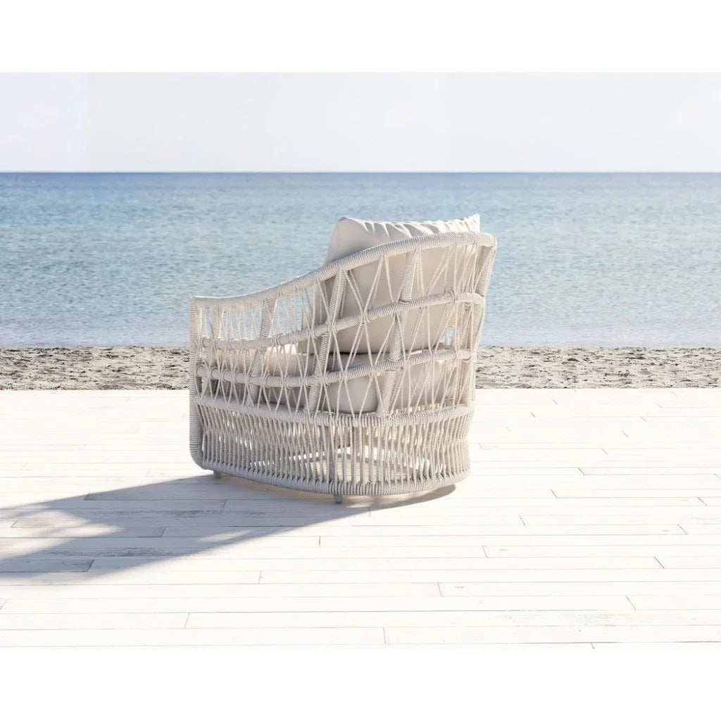 Dana Rope Outdoor Club Chair-Outdoor Accent Chairs-Sunset West-LOOMLAN