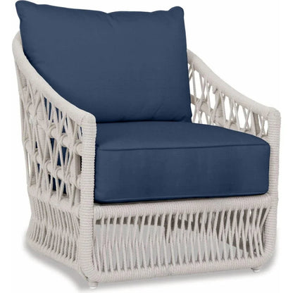 Dana Rope Outdoor Club Chair-Outdoor Accent Chairs-Sunset West-Spectrum Indigo-LOOMLAN