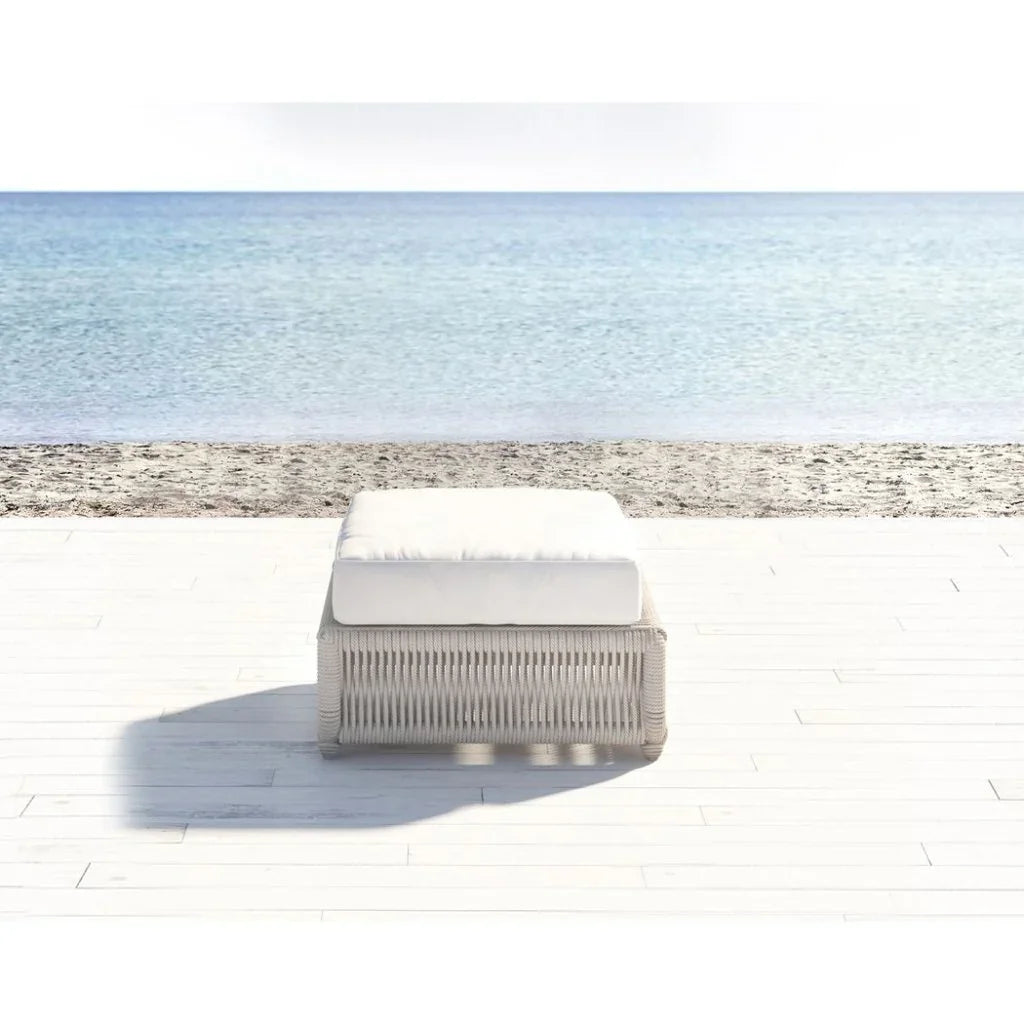 Dana Rope Rectangular Outdoor Ottoman-Outdoor Ottomans-Sunset West-LOOMLAN