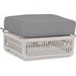 Dana Rope Rectangular Outdoor Ottoman-Outdoor Ottomans-Sunset West-Canvas Granite-LOOMLAN