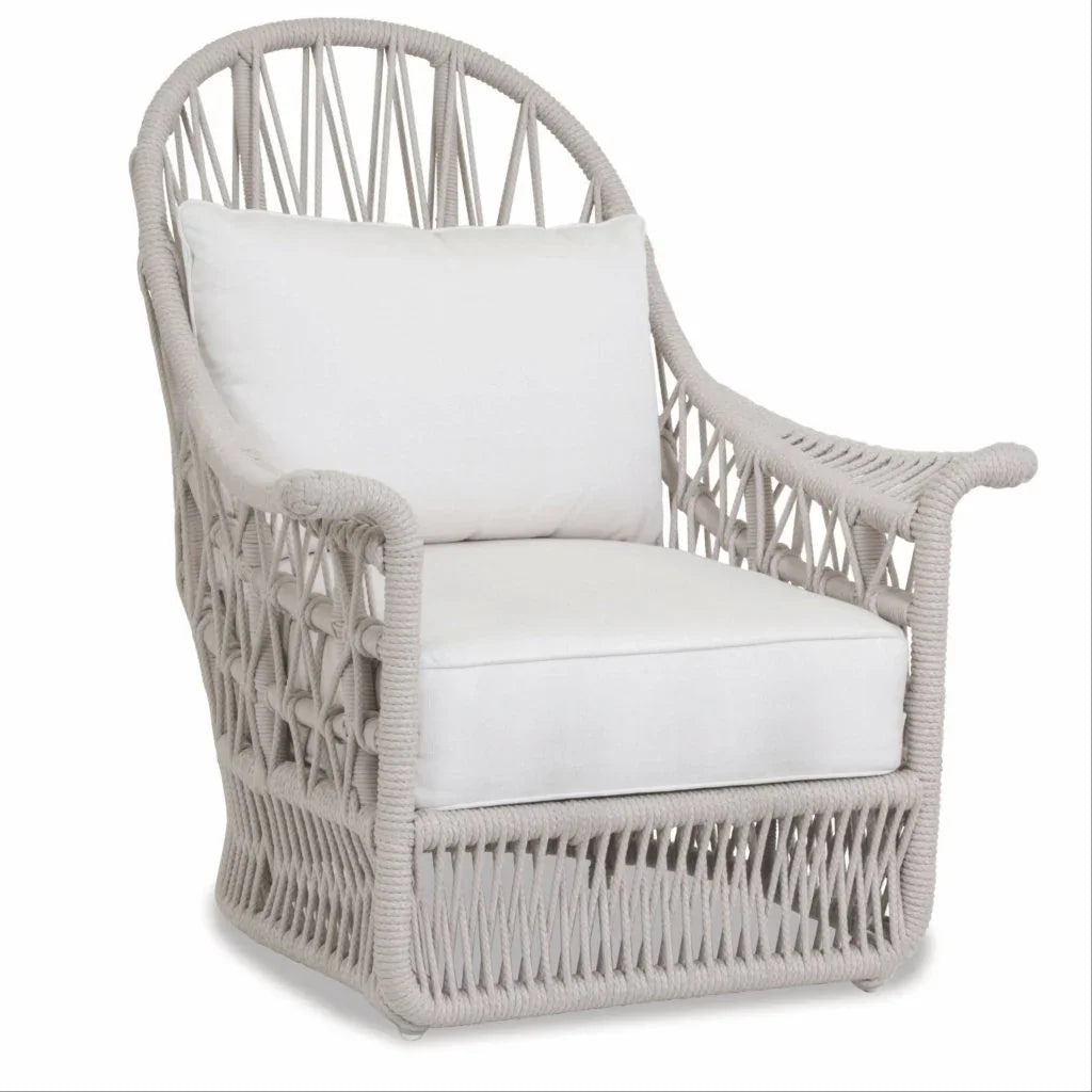 Dana Rope Weather-Resistant Outdoor Chair-Outdoor Accent Chairs-Sunset West-Linen Canvas-LOOMLAN