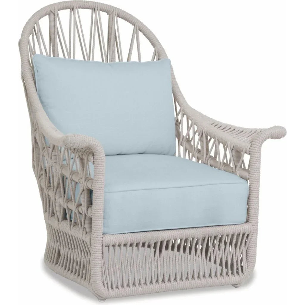 Dana Rope Weather-Resistant Outdoor Chair-Outdoor Accent Chairs-Sunset West-Canvas Skyline-LOOMLAN