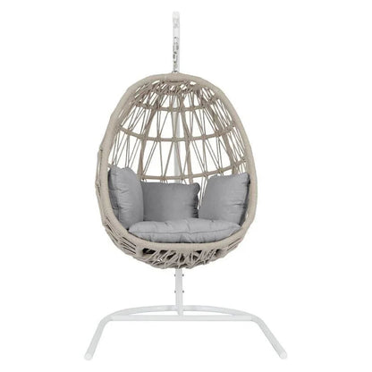 Dana Sunbrella Hanging Outdoor Hangging Chair-Outdoor Hanging Chairs-Sunset West-Canvas Granite-LOOMLAN