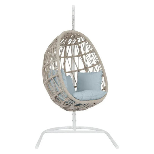 Dana Sunbrella Hanging Outdoor Hangging Chair-Outdoor Hanging Chairs-Sunset West-Canvas Skyline-LOOMLAN