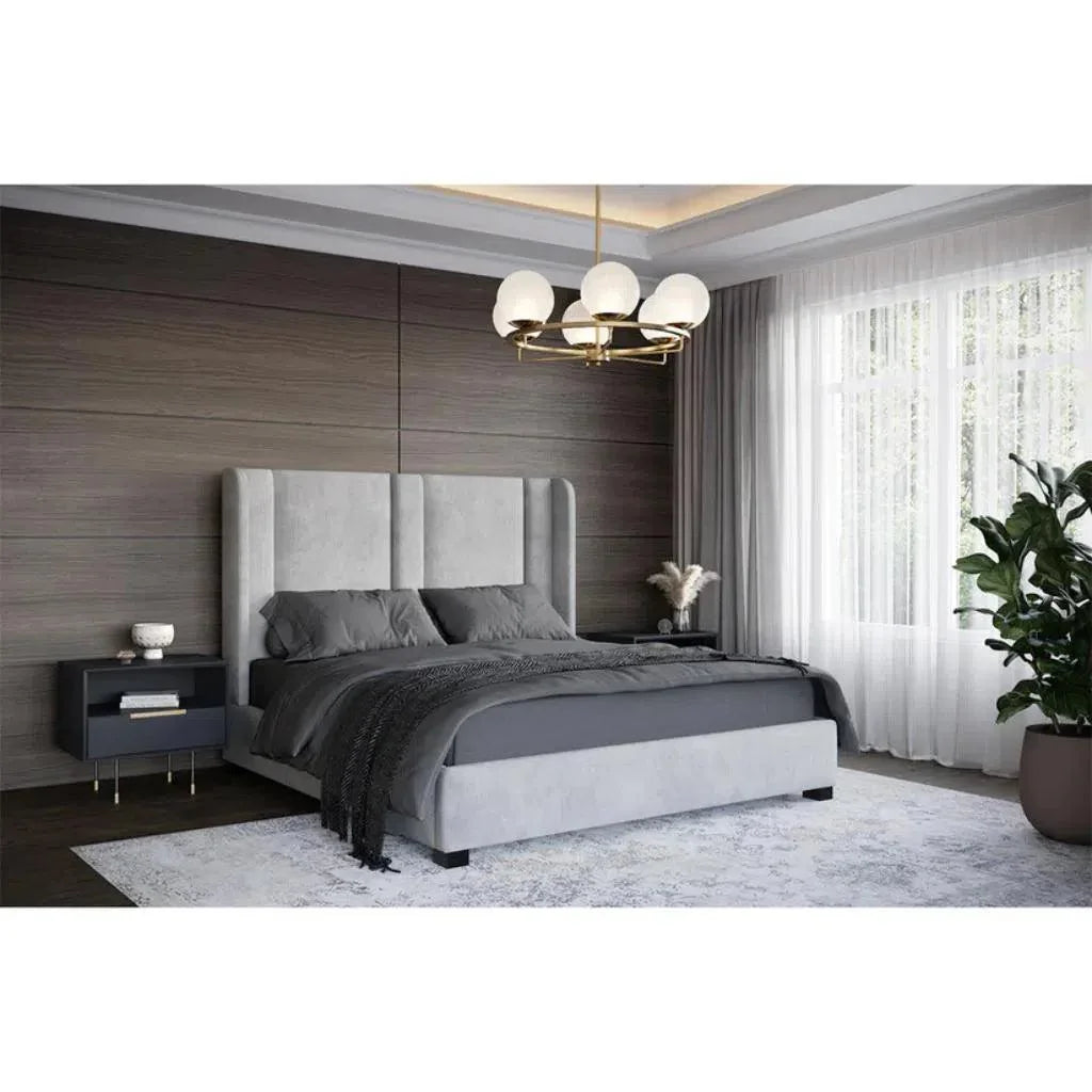 Danbury Wooden Steel Nightstand - LOOMLAN - SUNPAN - Nightstands