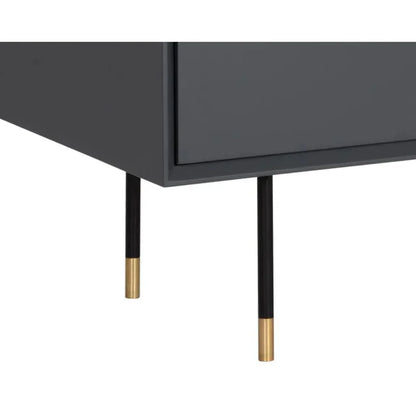 Danbury Wooden Steel Nightstand - LOOMLAN - SUNPAN - Nightstands