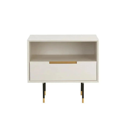 Danbury Wooden Steel Nightstand - LOOMLAN - SUNPAN - Nightstands