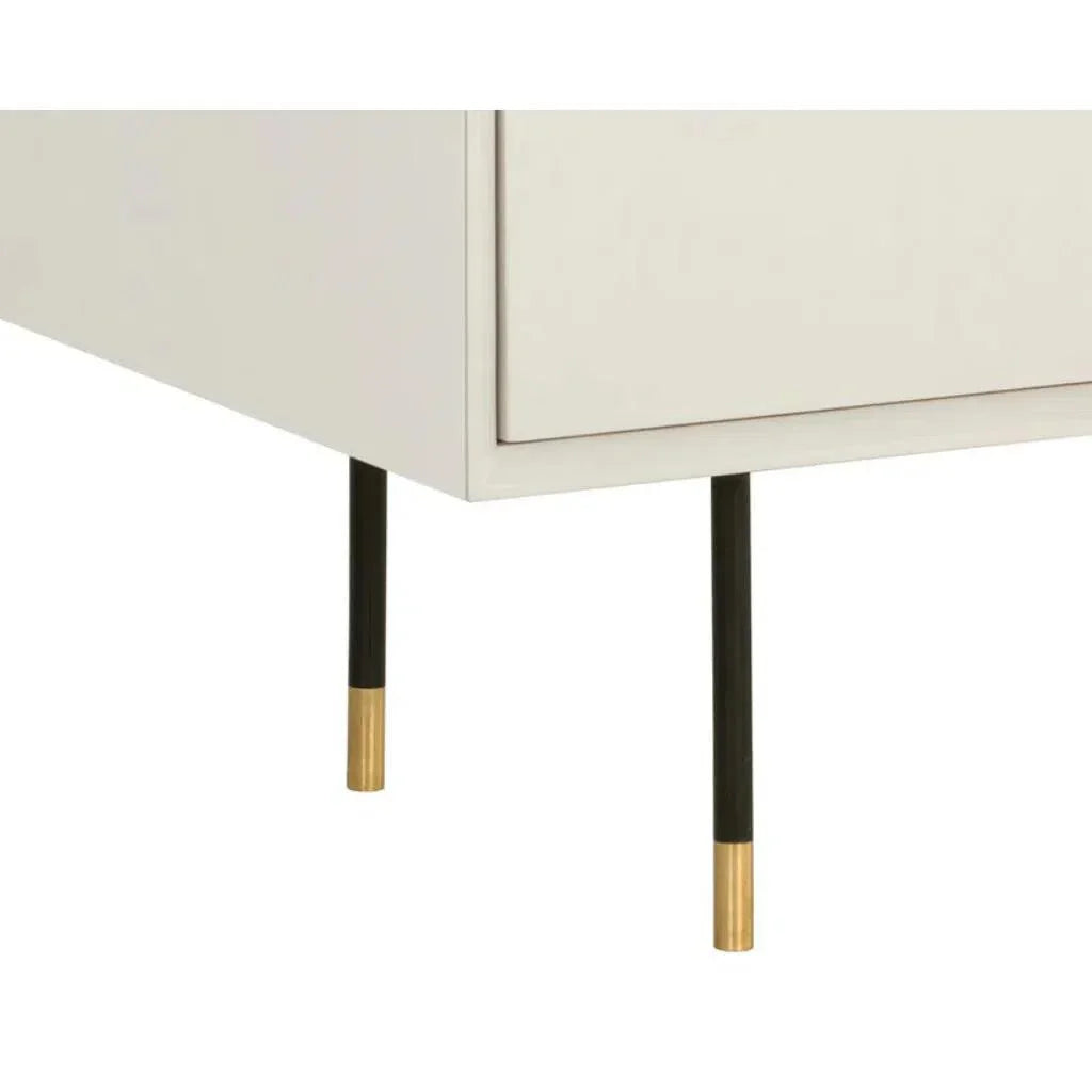 Danbury Wooden Steel Nightstand - LOOMLAN - SUNPAN - Nightstands