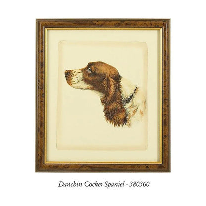Danchin Pointer Gold Framed Artwork-Framed Wall Art-Chelsea House-LOOMLAN
